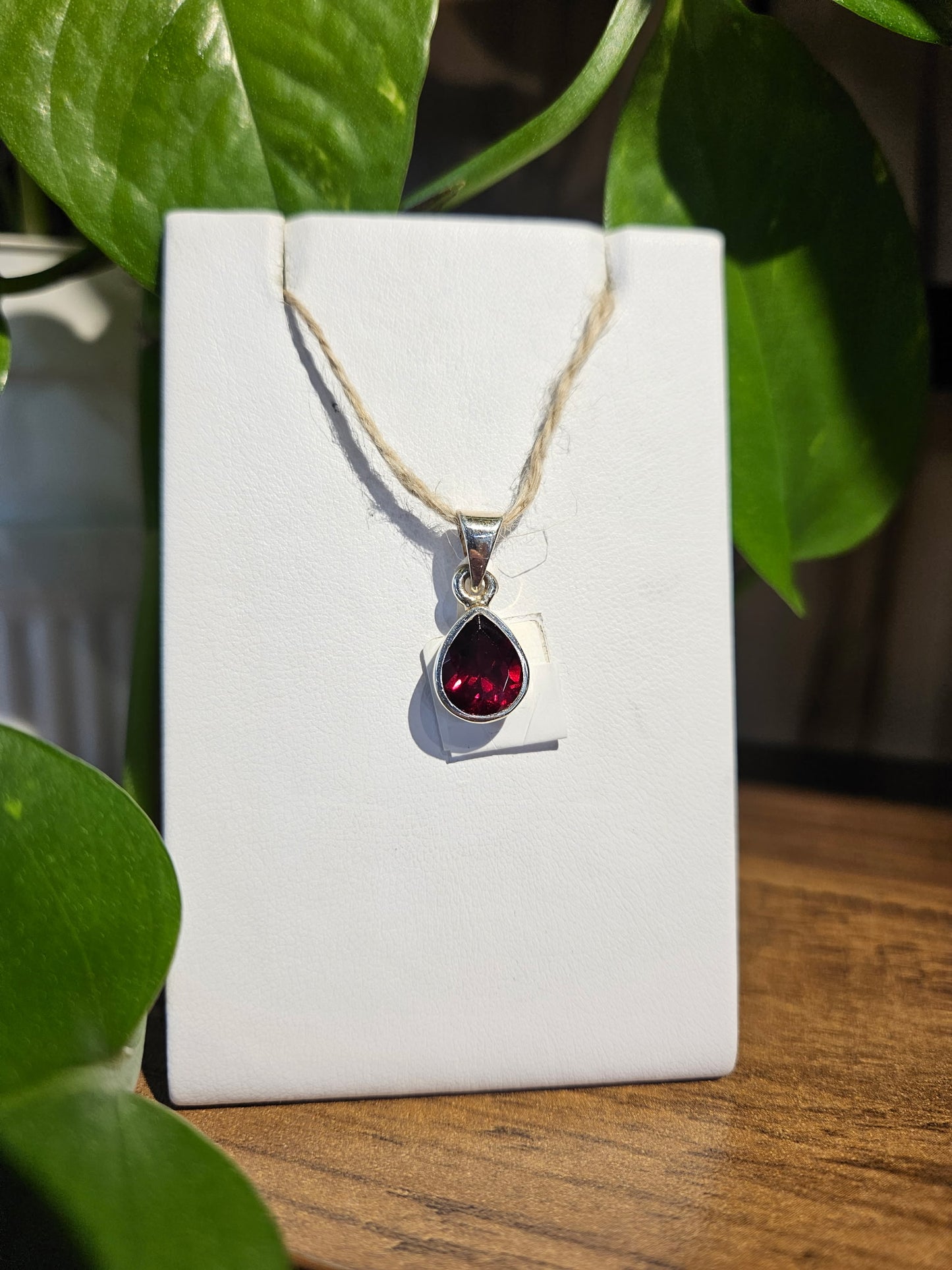 Garnet Facet Pendant