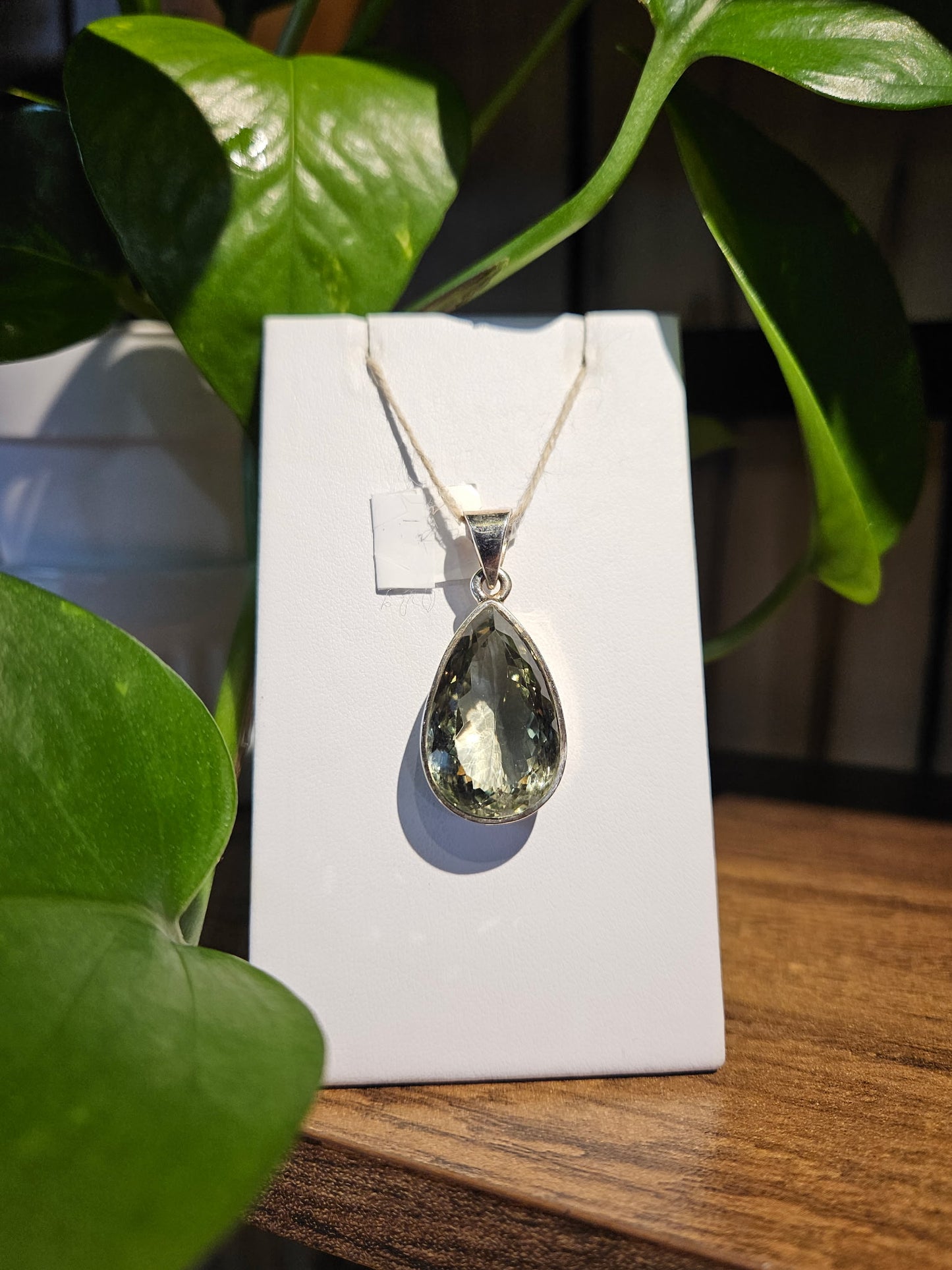 Prasiolite Facet Pendant