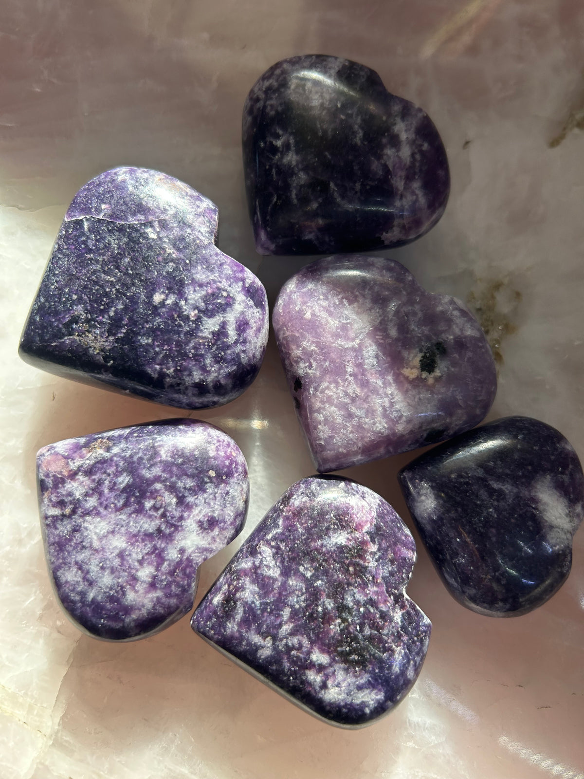 Lepidolite Hearts