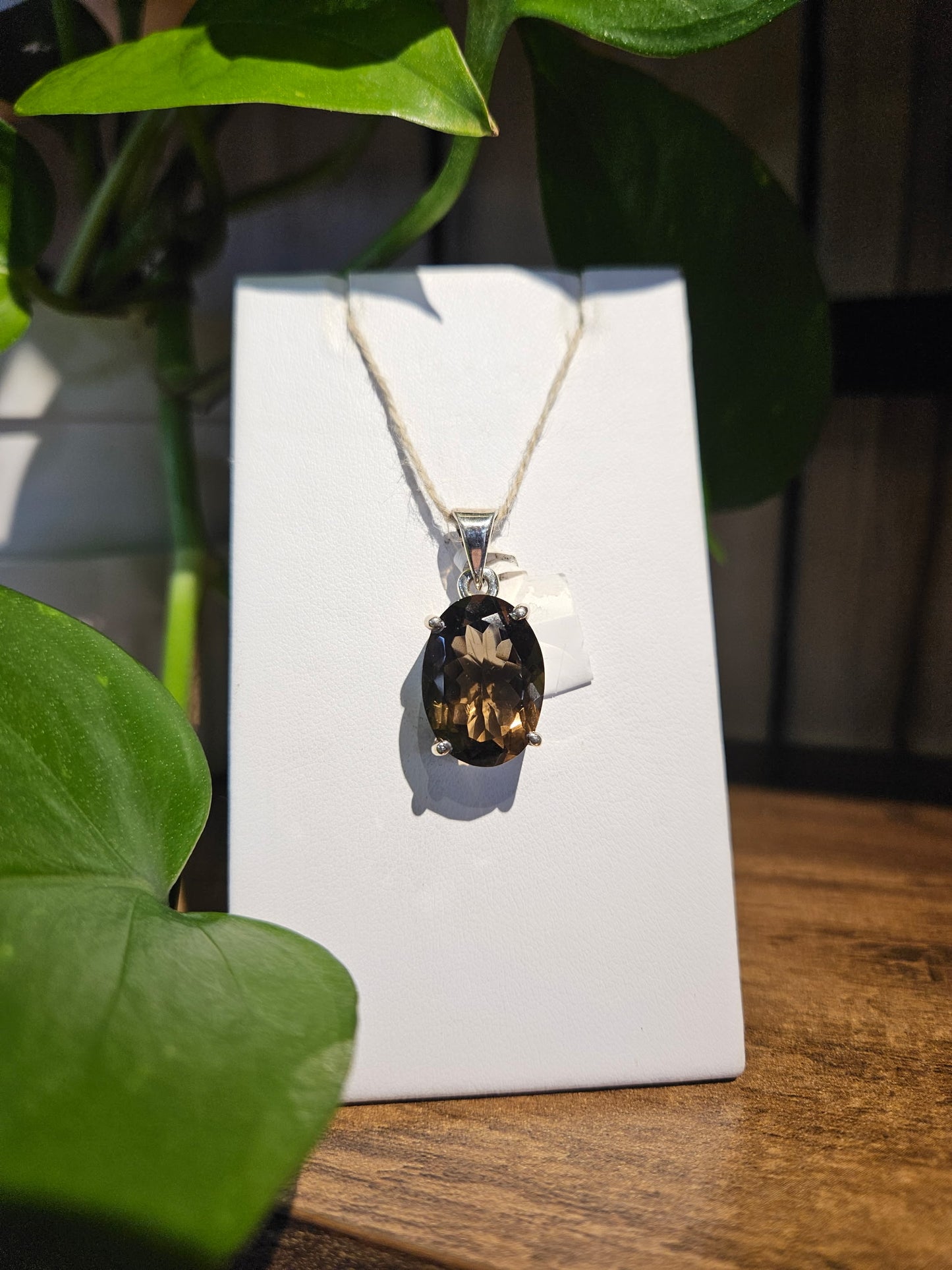 Smoky Quartz Facet Pendant