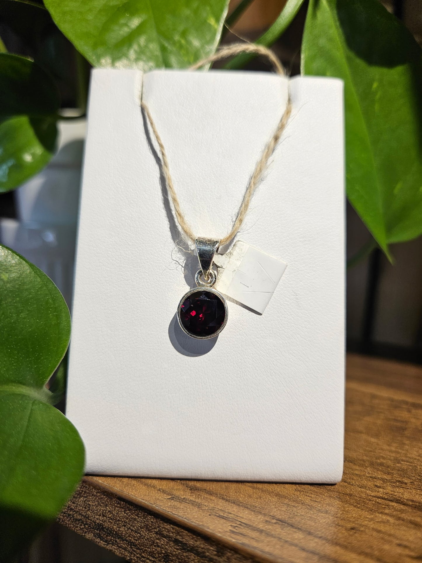 Garnet Facet Pendant
