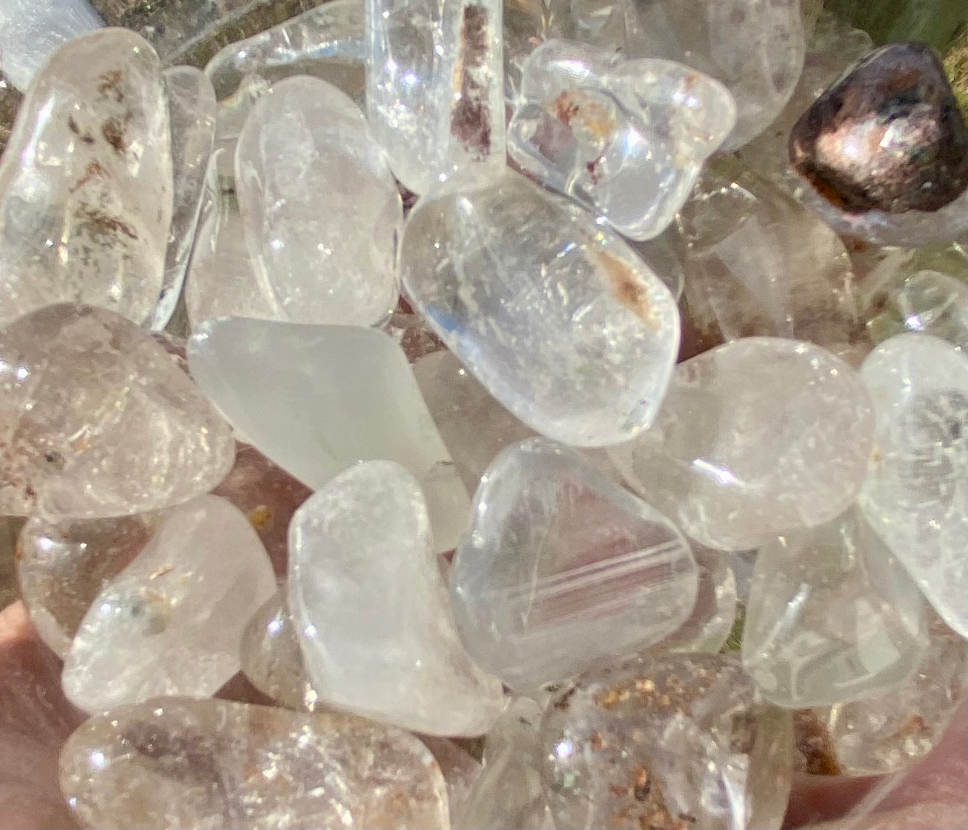 Lodolite/Phantom Quartz Tumbled Stones Mountain Mineral Market