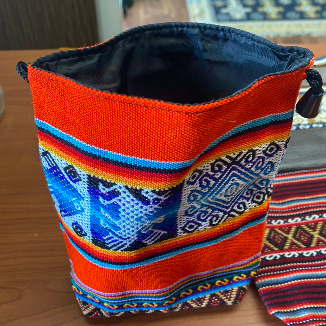 Embroidered Patterned Pouch Mountain Mineral Market