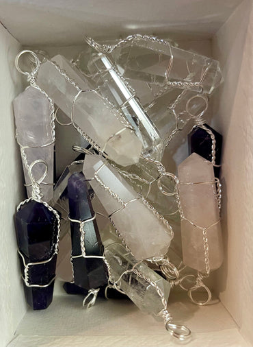 Wrapped Doubled Terminated Pendant Points MMM