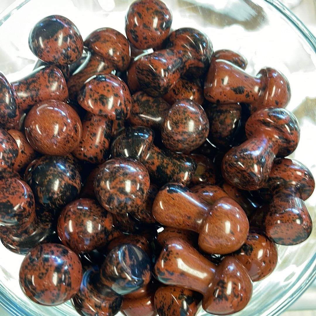 Mahogany Obsidian Mushrooms 1.5 inch Mountain Mineral Market