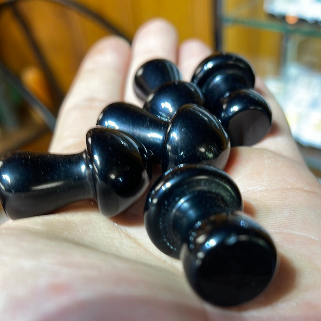 Obsidian Mushrooms 1.5 inch Mountain Mineral Market