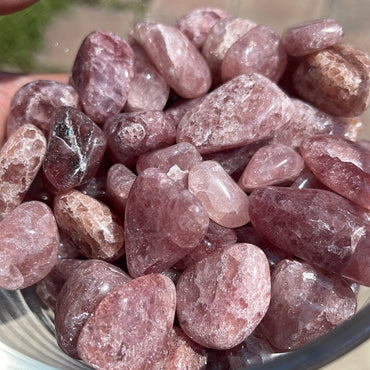 Strawberry Quartz Tumbled Stone Mountain Mineral Market