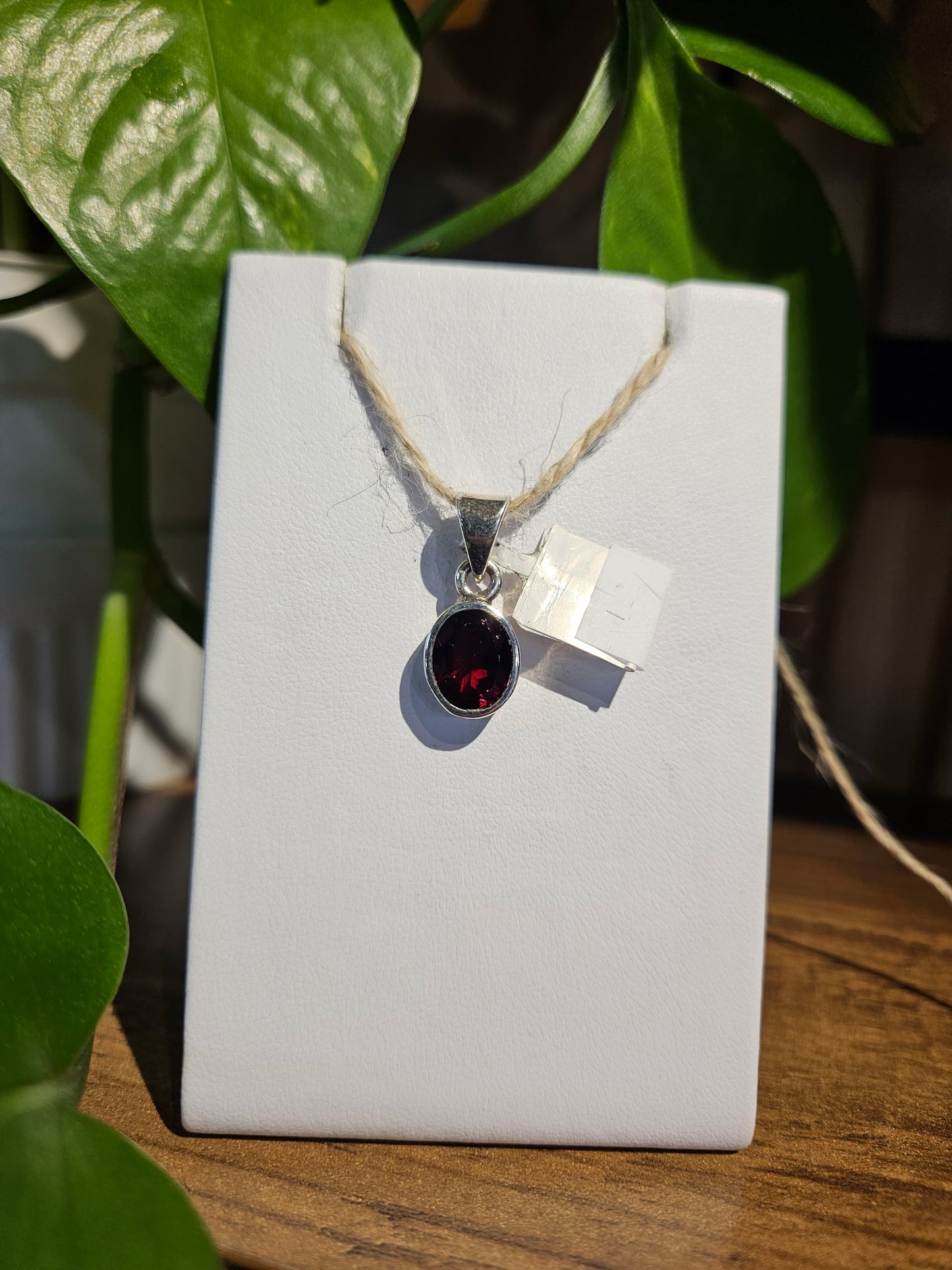 Garnet Facet Pendant
