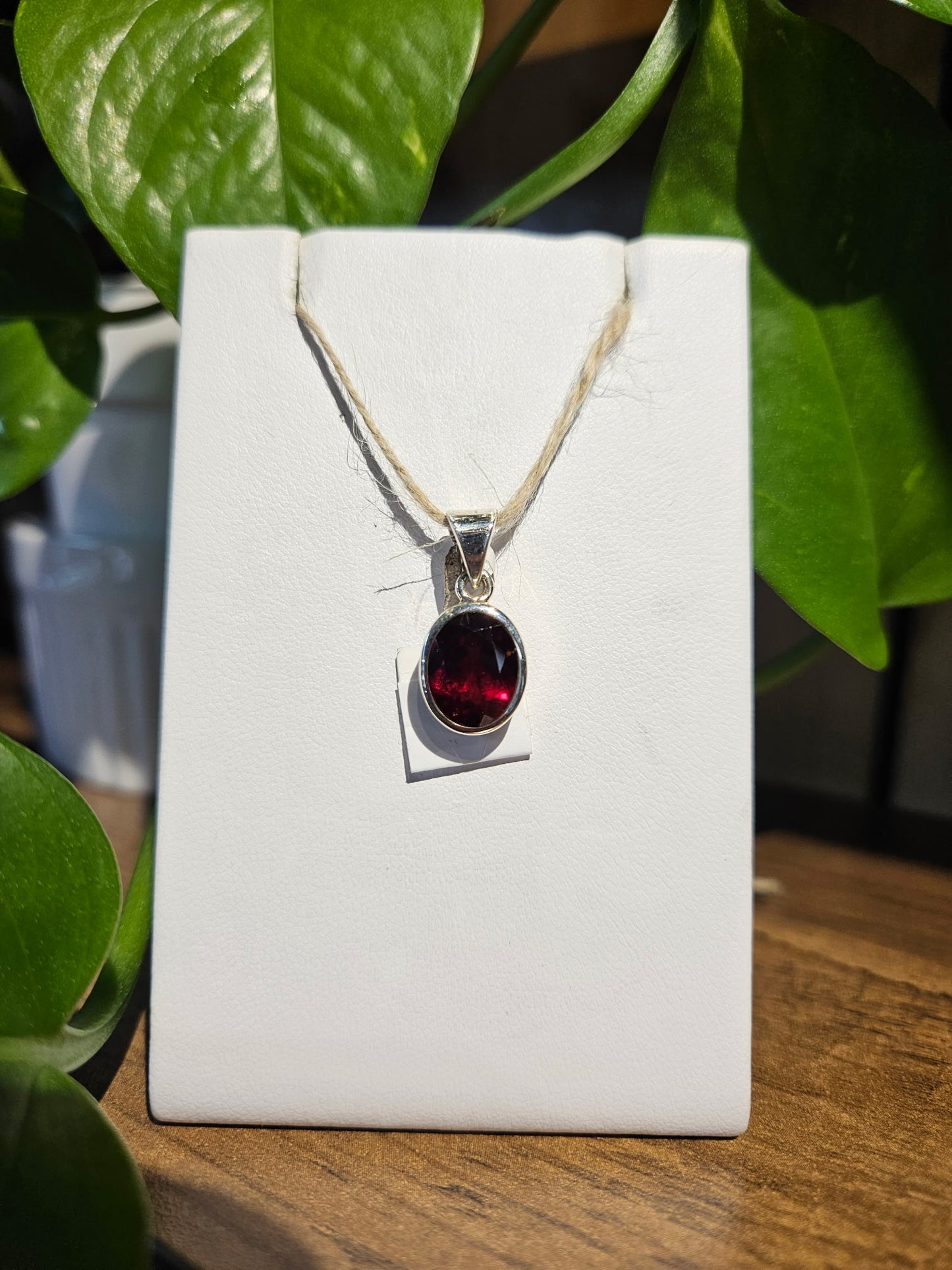 Garnet Facet Pendant