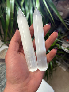 Selenite Pointed Wand