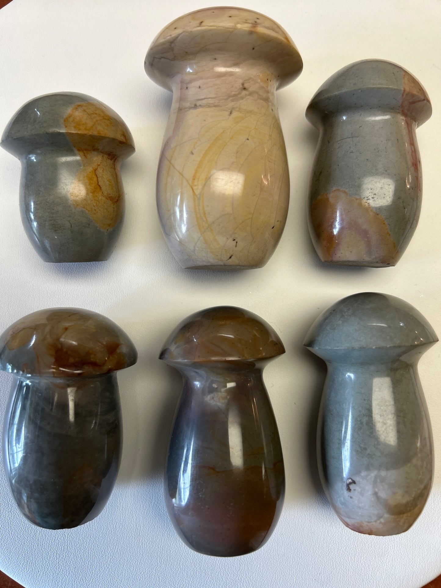 Polychrome Jasper Mushrooms