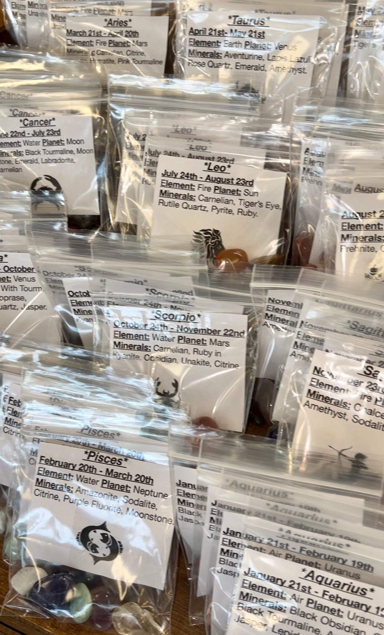 Zodiac Crystal Sets Mountain Mineral Market