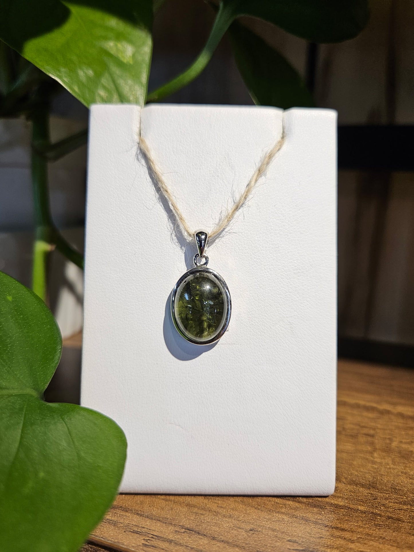 Polished Moldavite Pendant