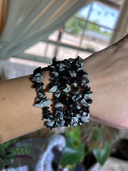 Gemstone Chip Bracelets