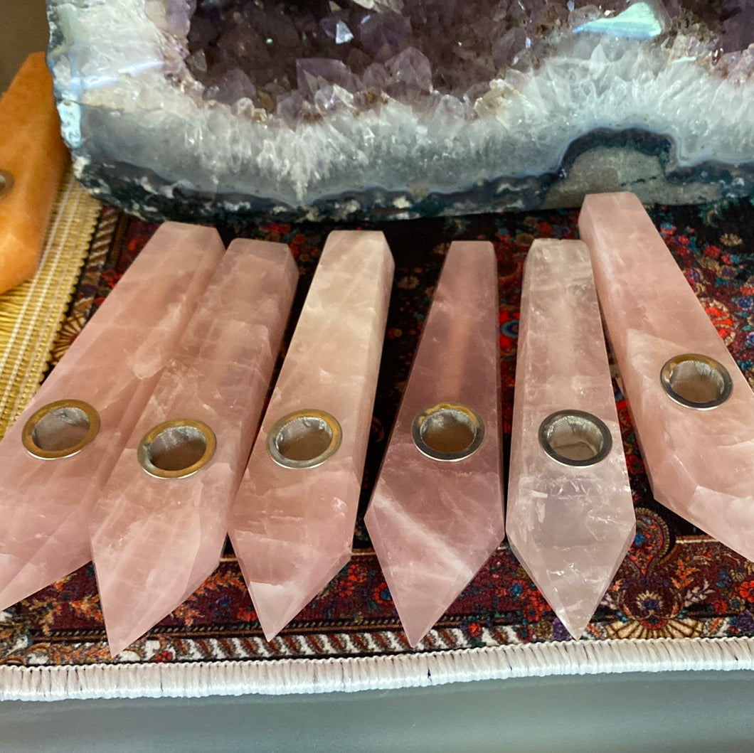 Rose Quartz Pipes