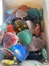Load image into Gallery viewer, Assorted Gemstone Mini Heart Pendants
