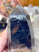 Load image into Gallery viewer, Smoky Quartz with Aegirine &amp; Self-healed Blowout Termination
