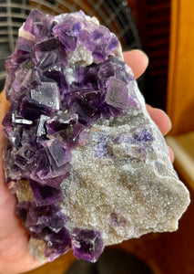 Purple Fluorite on Matrix
