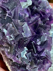 Purple Fluorite on Matrix