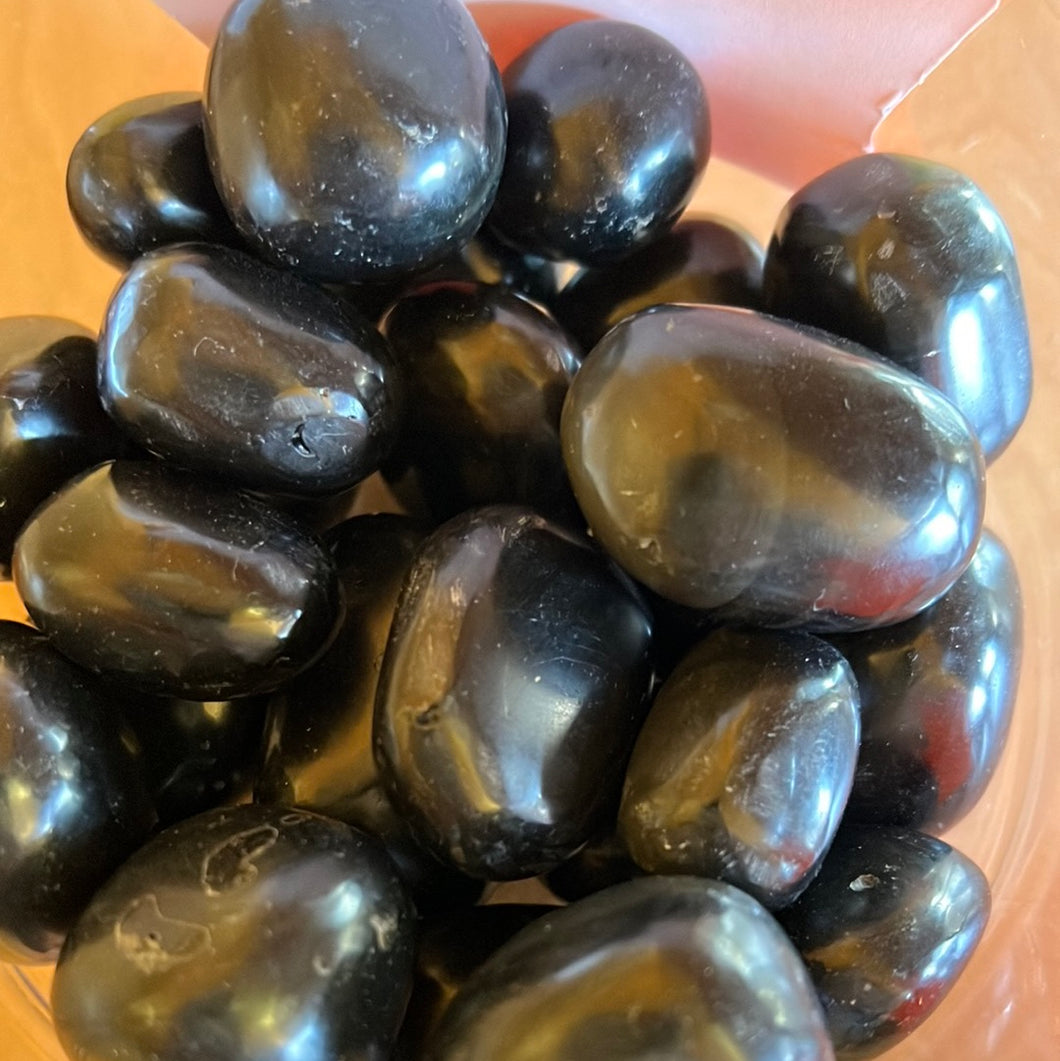 Rainbow obsidian tumble stones