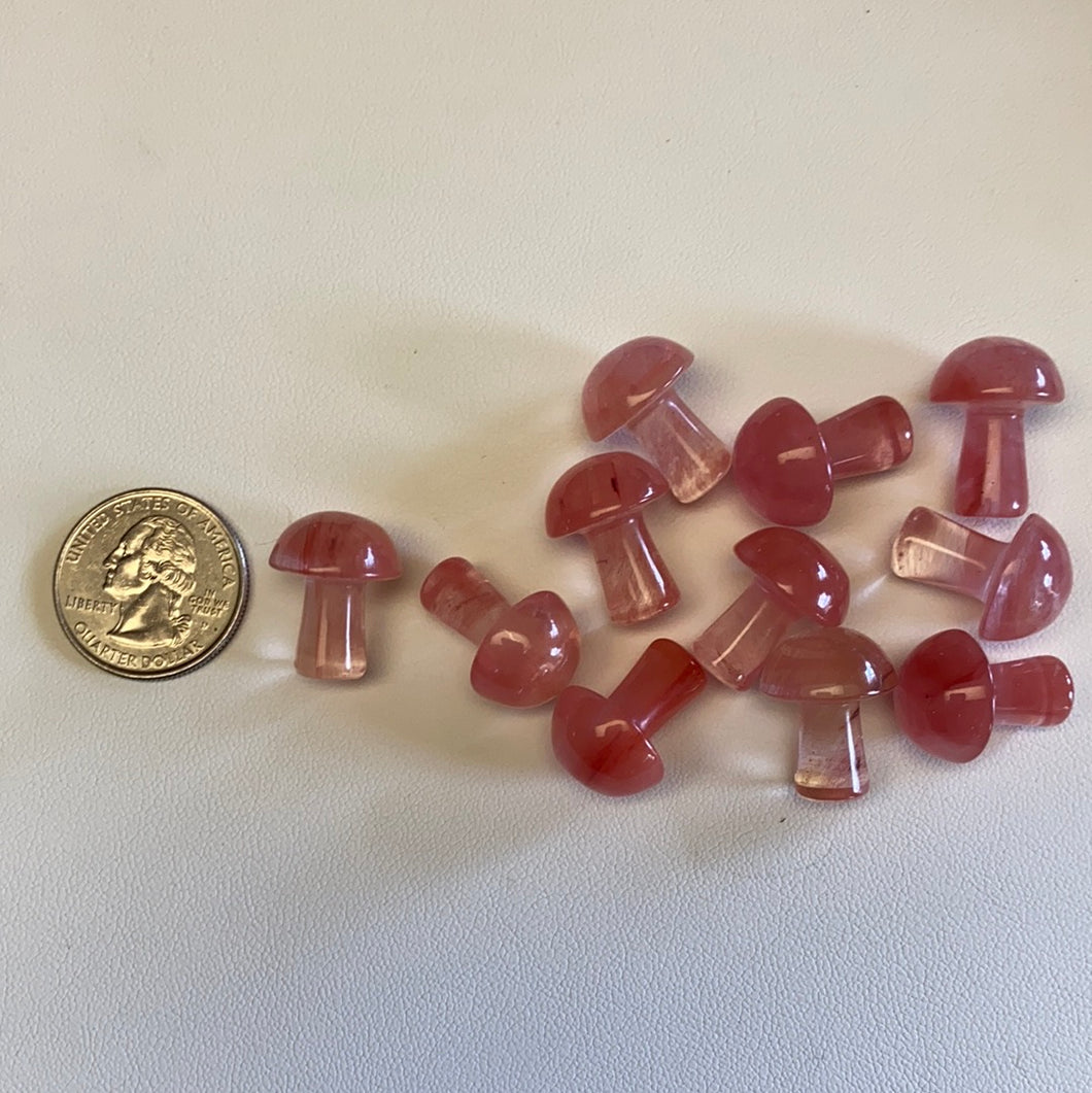 Strawberry Quartz Mushrooms