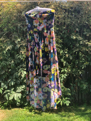 Floral Sleeveless High-low Dress Size Medium