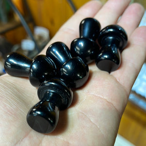 Obsidian Mushrooms 1.5 inch