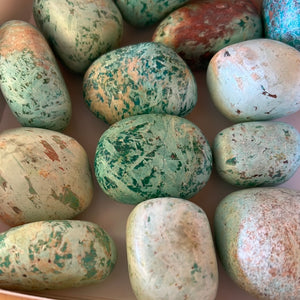Chrysocolla tumble stones